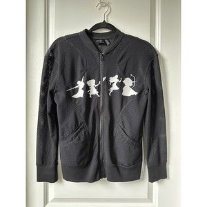 Disney Parks Boutique Mesh Hoodie Women Sz S Black Long Sleeve Princess